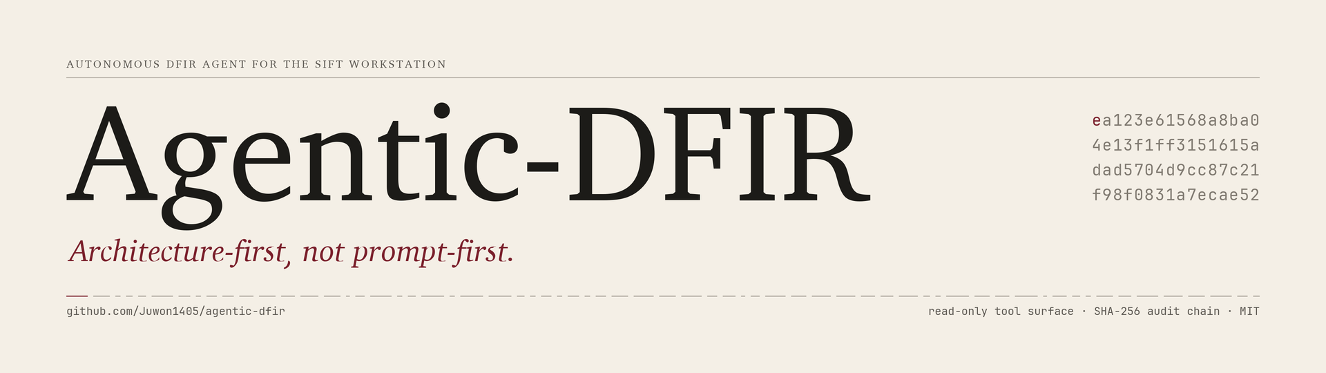 Agentic-DFIR project banner